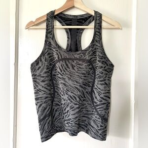 Lululemon Swiftly Tech Racerback Tank *Race Length Primal Clash Black‎ Grey 8